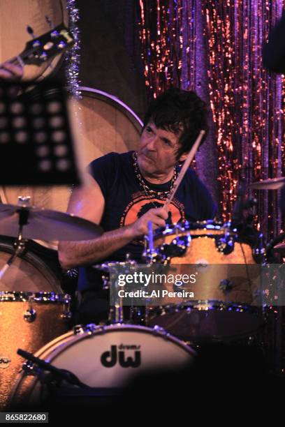 Clem Burke performs as partof the "20th Century Boy" Marc Bolan and T. Rex 40th Anniversary Concert at City Winery on October 23, 2017 in New York...