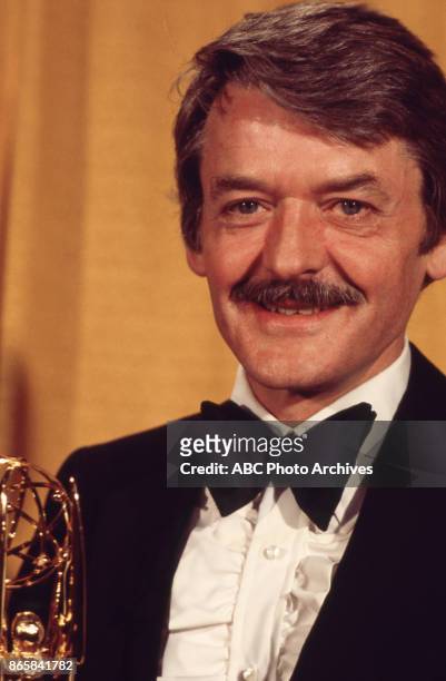 Hal Holbrook holding Emmy Award in the press room at the 28th Annual Primetime Emmy Awards on May 17, 1976 at The Shubert Theatre in Los Angeles,...