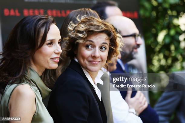 Michela Cescon attends 'La Ragazza Nella Nebbia' photocall at Hotel Visconti on October 24, 2017 in Rome, Italy.