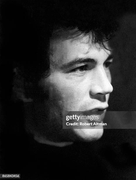 American actor Robert Forster poses for a portrait while interviewing for the movie "Medium Cool" circa September, 1969 in San Francisco, California.