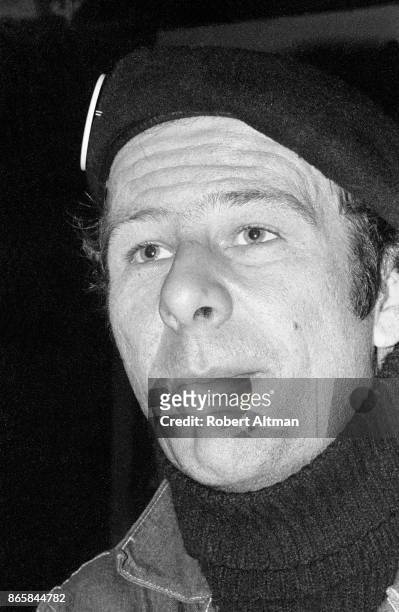 American entertainer and activist for peace Wavy Gravy poses for a portrait during the Earth People's Park Meeting circa December, 1969 in Berkeley,...