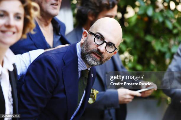 Donato Carrisi attends 'La Ragazza Nella Nebbia' photocall at Hotel Visconti on October 24, 2017 in Rome, Italy.