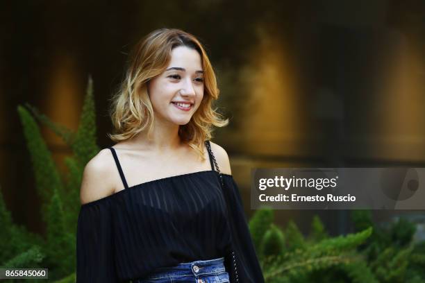 Sabrina Martina attends 'La Ragazza Nella Nebbia' photocall at Hotel Visconti on October 24, 2017 in Rome, Italy.