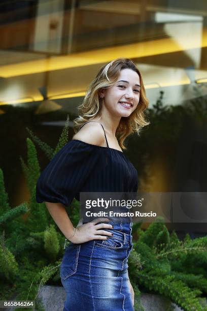 Sabrina Martina attends 'La Ragazza Nella Nebbia' photocall at Hotel Visconti on October 24, 2017 in Rome, Italy.