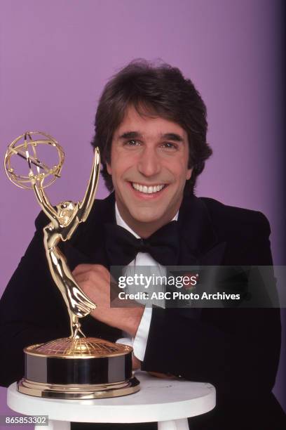 Henry Winkler and Emmy Award at The 31st Annual Primetime Emmy Awards on September 9, 1979 at the Pasadena Civic Auditorium, California