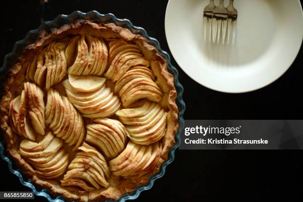 applie pie - apfelkuchen stock-fotos und bilder