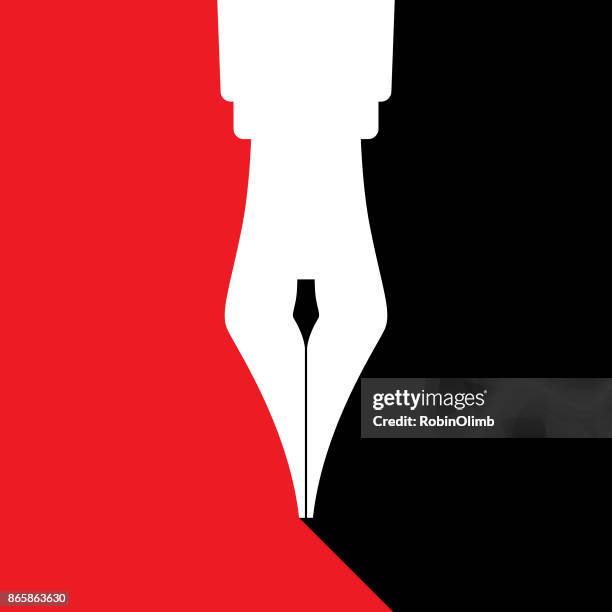 stockillustraties, clipart, cartoons en iconen met vulpen pictogram - vulpen