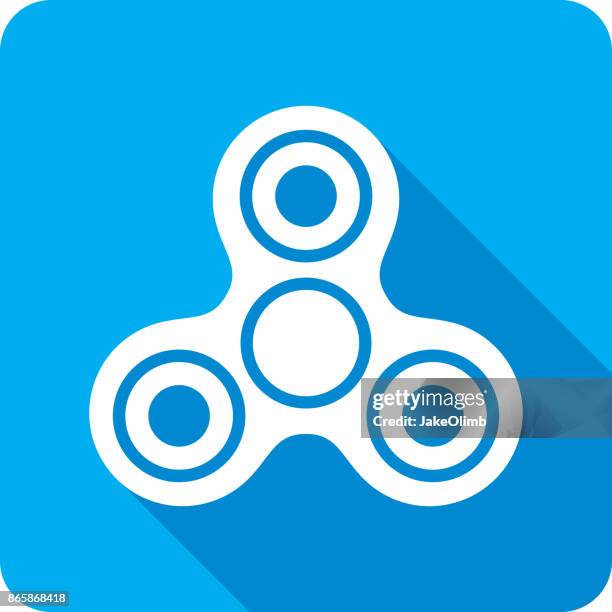 toy spinner icon - fidget spinner stock illustrations