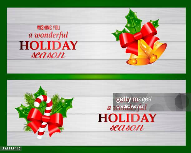 holiday greeting - rustic christmas table stock illustrations