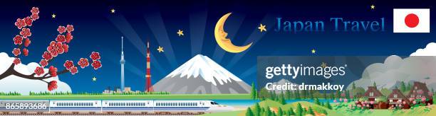 japan travel - takayama japan stock illustrations