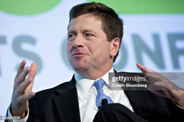 Jay Clayton, chairman of the U.S. Securities and Exchange Commission , speaks during an interview at the Securities Industry And Financial Markets...