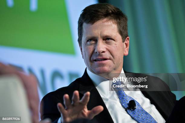 Jay Clayton, chairman of the U.S. Securities and Exchange Commission , speaks during an interview at the Securities Industry And Financial Markets...