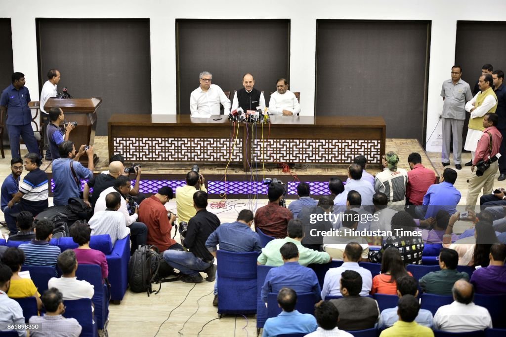 Press Conference Of Opposition Leaders On Protest On First Anniversary Of Demonitisation