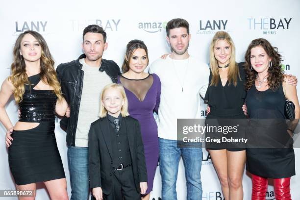 Actors Celeste Fianna, Erik Fellows, Christian Ganiere, Lilly Melgar, Kristos Andrews, Brittany Underwood and Kira Reed Lorsch attend the Cast...