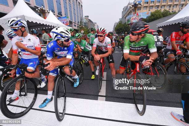 1st Tour of Guangxi 2017 / Stage 6 Start / Julian ALAPHILIPPE White Best Young Rider Jersey / Fernando GAVIRIA Blue Sprint Jersey / Silvan DILLIER /...