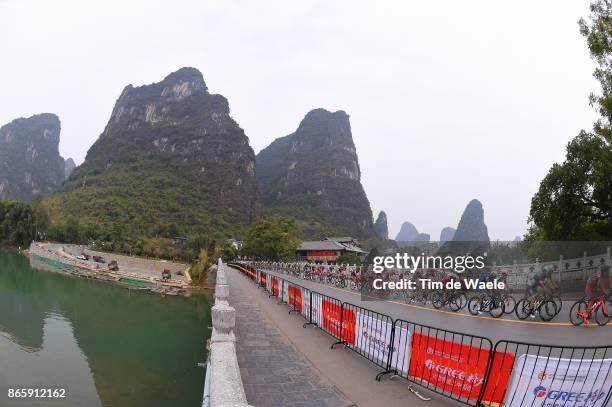 1st Tour of Guangxi 2017 / Stage 6 Peloton / Mountains / Lake / Landscape / Guilin - Guilin / Gree - Tour of Guangxi / TOG /