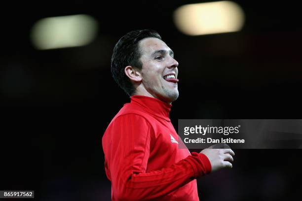 Stewart Downing of Middlesbrough warms up prior to the Carabao Cup Fourth Round match between AFC Bournemouth and Middlesbrough at Vitality Stadium...