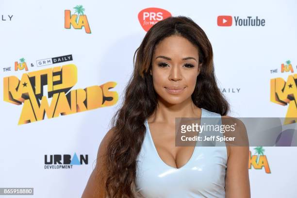 Sarah-Jane Crawford attends The Rated Awards at The Roundhouse on October 24, 2017 in London, England.