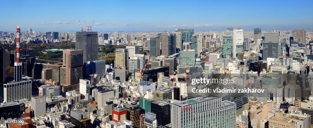 Panoramic view of Tokyo's Downtown
