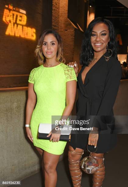 Shanie Ryan and Karis Anderson attend The KA & GRM Daily Rated Awards at The Roundhouse on October 24, 2017 in London, England.