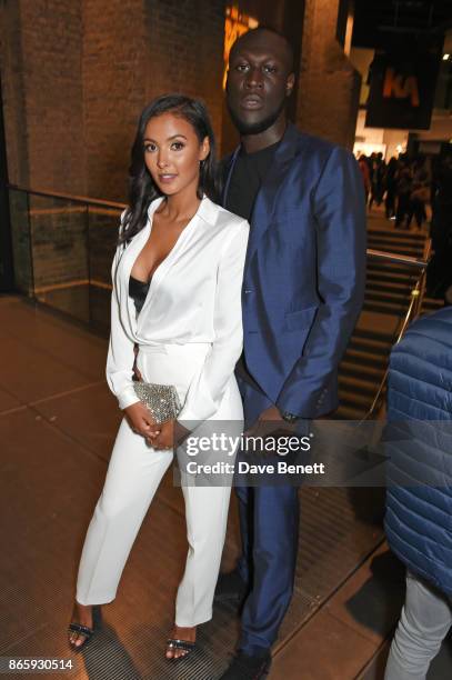 Maya Jama and Stormzy attend The KA & GRM Daily Rated Awards at The Roundhouse on October 24, 2017 in London, England.