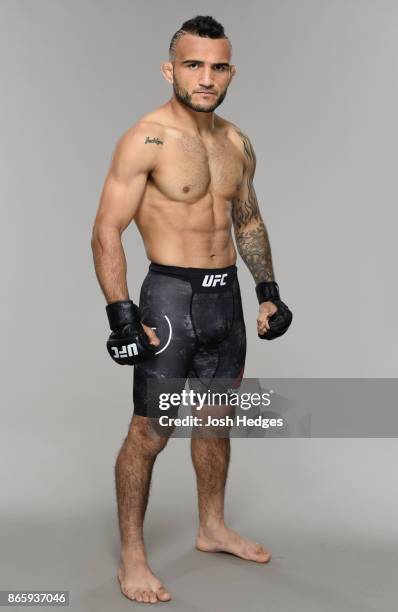 John Lineker of Brazil poses for a portrait during a UFC photo session on October 25, 2017 in Sao Paulo, Brazil.