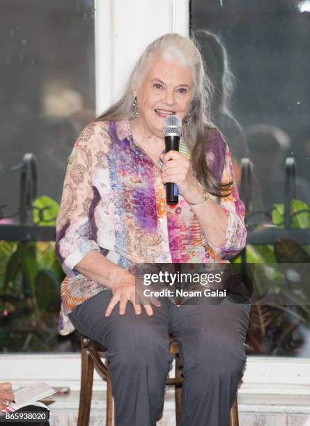 Actress Lois Smith speaks during a special screening and reception for "Marjorie Prime" at Anassa Taverna on October 24, 2017 in New York City.