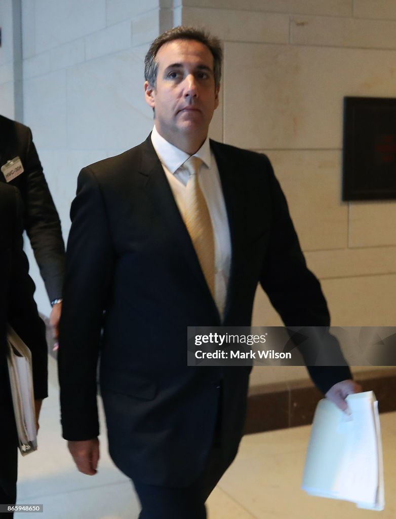 Trump's Personal Attorney Michael Cohen Meets With House Intelligence Cmte