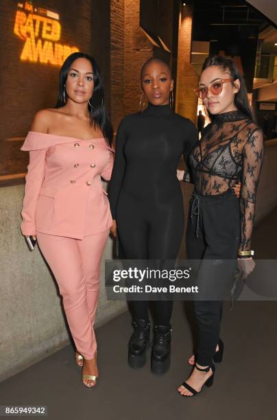Julie Adenuga and guests attend The KA & GRM Daily Rated Awards at The Roundhouse on October 24, 2017 in London, England.