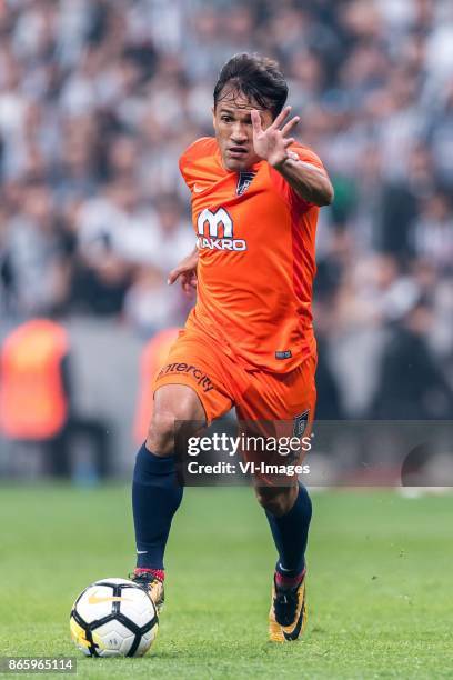 Jose Marcio Da Costa of Istanbul Medipol Basaksehir FK during the Turkish Spor Toto Super Lig football match between Besiktas JK and Medipol...