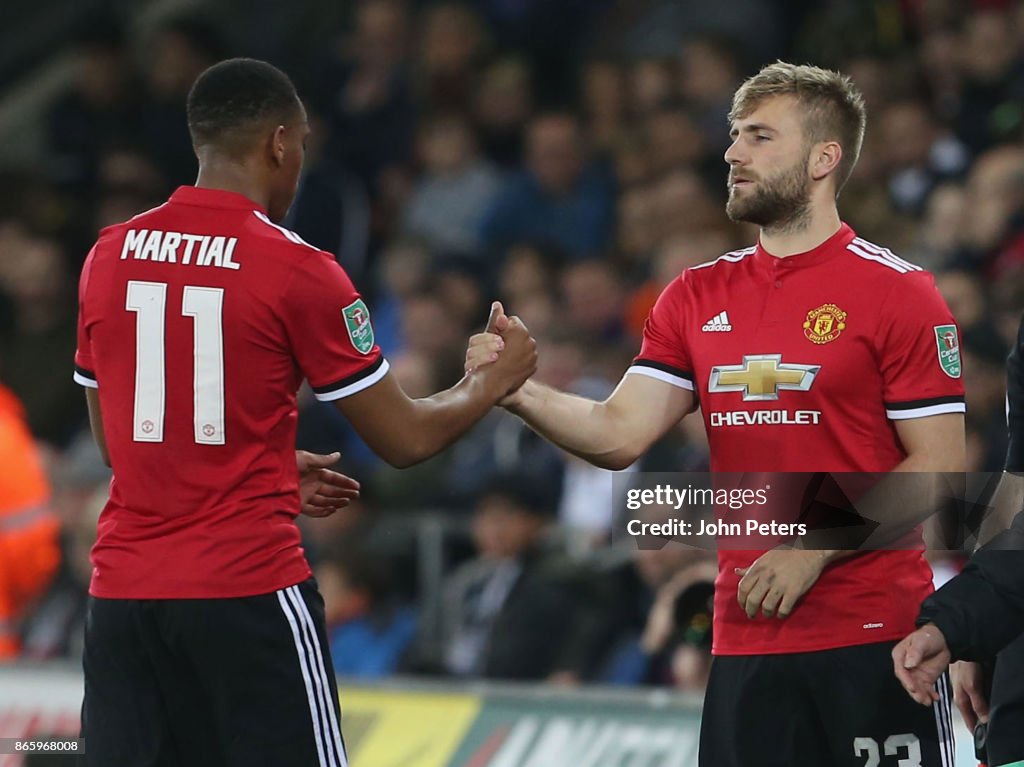 Swansea City v Manchester United - Carabao Cup Fourth Round