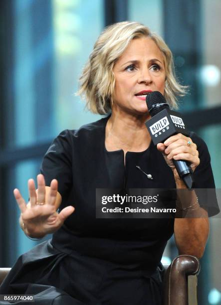 Actress Amy Sedaris visits Build to discuss 'At Home With Amy Sedaris' at Build Studio on October 24, 2017 in New York City.