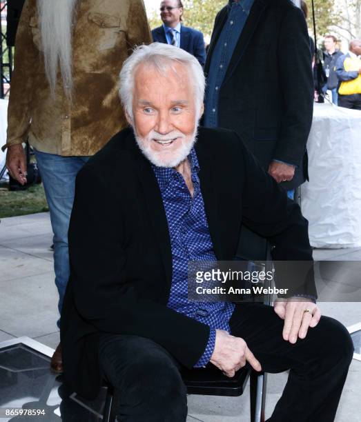 Kenny Rogers is inducted into the Nashville Music City Walk of Fame on October 24, 2017 in Nashville, Tennessee.