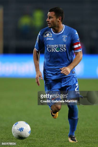 Manuel Pasqual of Empoli FC in action during the Serie B match between Empoli FC and Pescara Calcio on October 24, 2017 in Empoli, Italy.