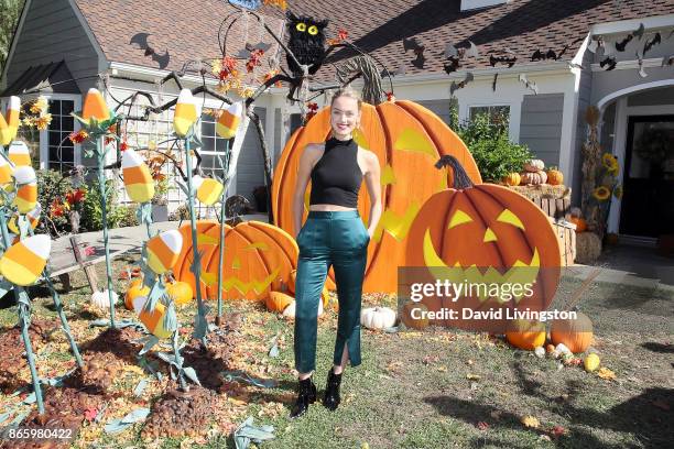 Actress Rachel Skarsten visits Hallmark's "Home & Family" at Universal Studios Hollywood on October 24, 2017 in Universal City, California.