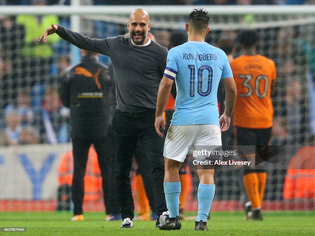 Manchester City v Wolverhampton Wanderers - Carabao Cup Fourth Round