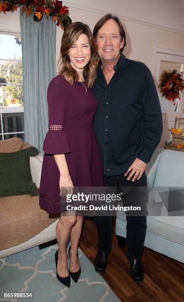 Actors Sam Sorbo and Kevin Sorbo visit Hallmark's "Home & Family" at Universal Studios Hollywood on October 24, 2017 in Universal City, California.