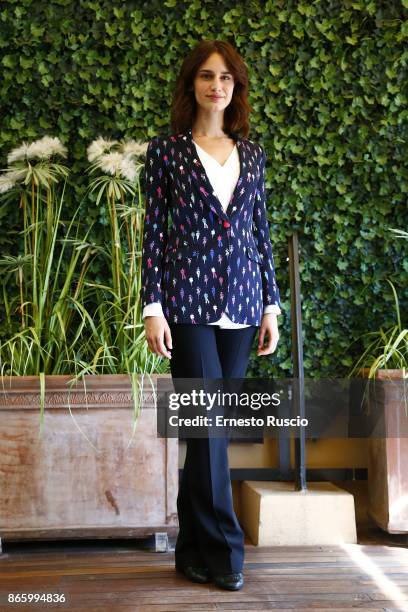 Valentina Belle attends 'Sirene' tv show photocall at Hotel Bernini on October 24, 2017 in Rome, Italy.