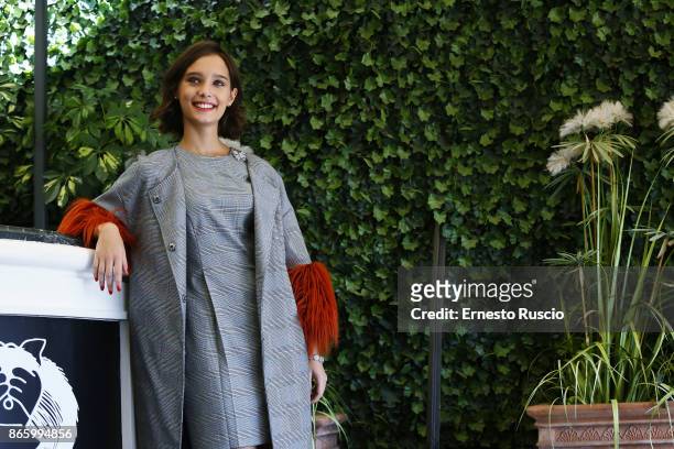 Denise Tantucci attends 'Sirene' tv show photocall at Hotel Bernini on October 24, 2017 in Rome, Italy.