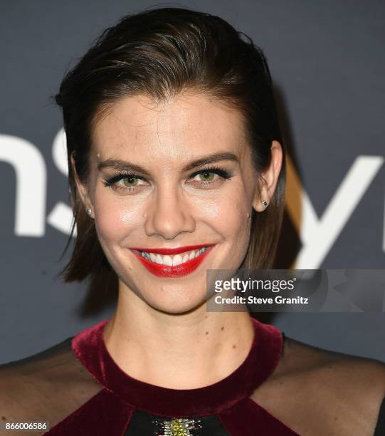 Lauren Cohan arrive at the 3rd Annual InStyle Awards at The Getty Center on October 23, 2017 in Los Angeles, California.