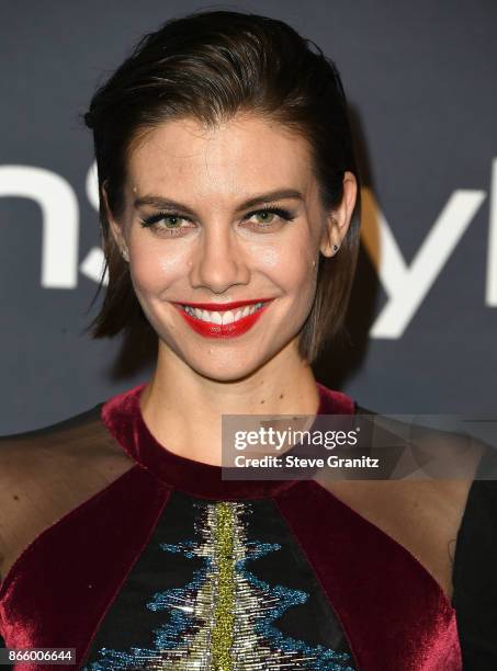 Lauren Cohan arrive at the 3rd Annual InStyle Awards at The Getty Center on October 23, 2017 in Los Angeles, California.