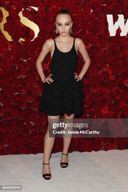 Lily-Rose Depp attends the 2017 WWD Honors at The Pierre Hotel on October 24, 2017 in New York City.