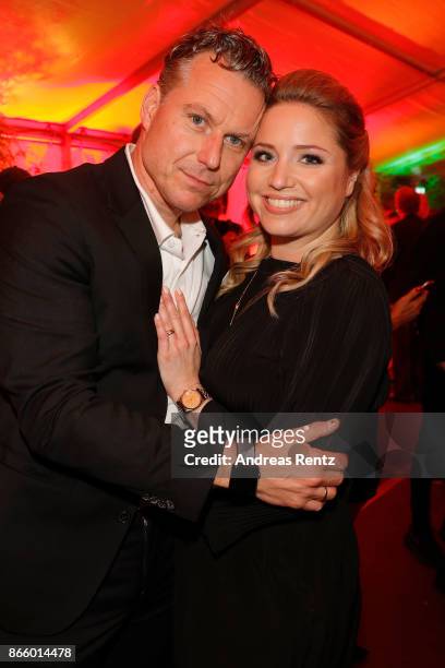 Caroline Frier and her husband Dirk Borchardt attend the after show reception during the 21st Annual German Comedy Awards on October 24, 2017 in...