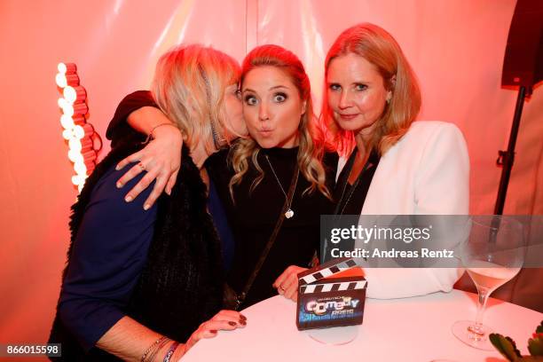 Mechthild Frier and her daughters Caroline Frier and Sabine Frier attend the after show reception during the 21st Annual German Comedy Awards on...