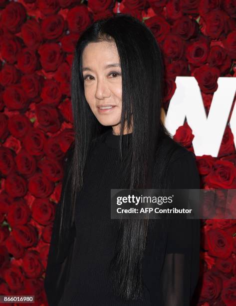 Fashion designer Vera Wang attends the 2017 WWD Honors at the Pierre Hotel on October 24, 2017 in New York City. / AFP PHOTO / ANGELA WEISS