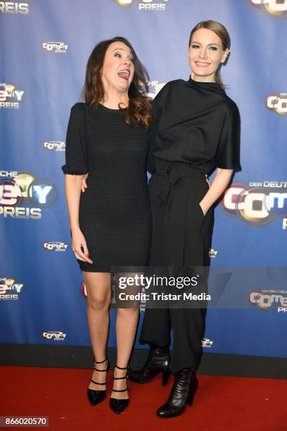 Carolin Kebekus and Martina Hill attend the German Comedy Awards at Studio in Koeln Muehlheim on October 24, 2017 in Cologne, Germany.