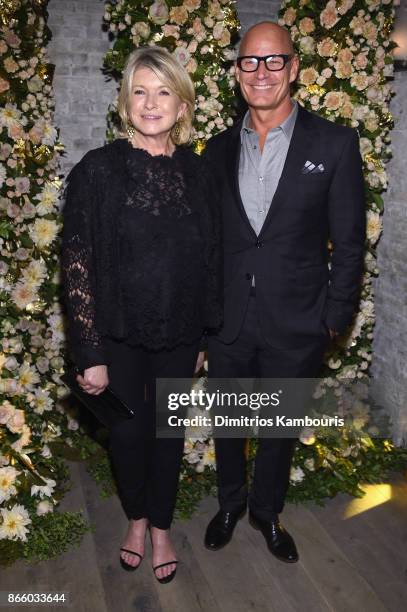 Martha Stewart and John Hardy CEO Robert Hanson attend John Hardy And Vanity Fair Celebrate Legends at Le Coucou on October 24, 2017 in New York City.