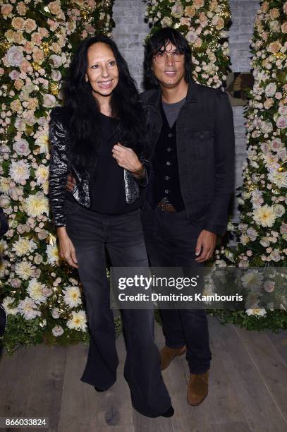 Designers Inez van Lamsweerde and Vinoodh Matadin attend John Hardy And Vanity Fair Celebrate Legends at Le Coucou on October 24, 2017 in New York...