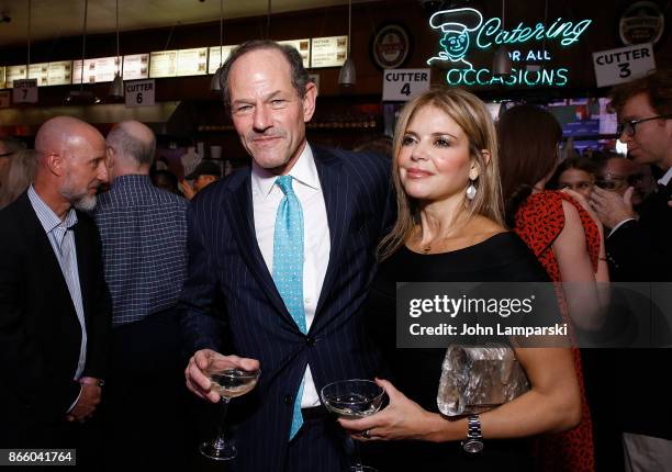 Fromer governor of New York Eliot Spitzer and Roxana Girand attend New York Magazine's 50th Anniversary Celebration at Katz's Delicatessen on October...