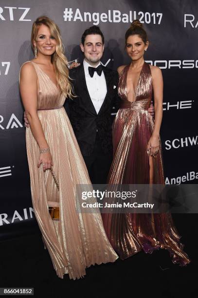 Guest, event honoree Grant Verstandig and host Maria Menounos arrive at Gabrielle's Angel Foundation's Angel Ball 2017 at Cipriani Wall Street on...